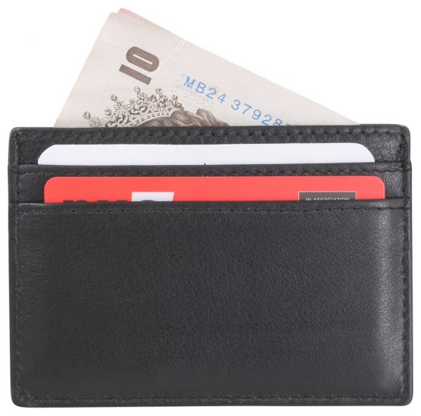 Slimline RFID Card Case by Dalaco Black filled back