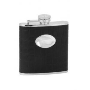 Hip Flask Black Textured 5oz