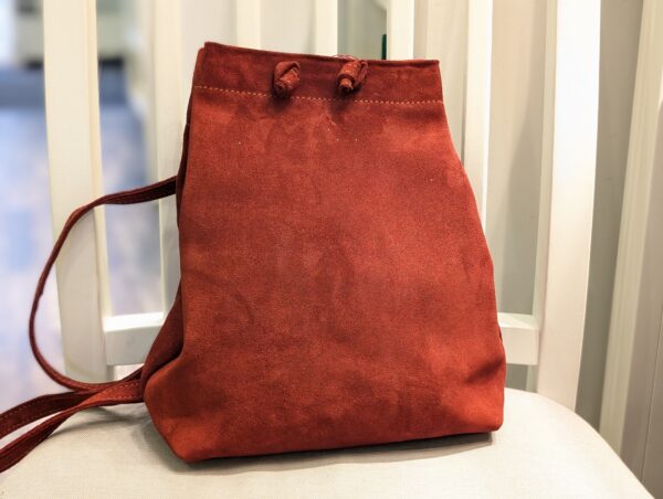 Red Drawstring Bag by Heron Bags