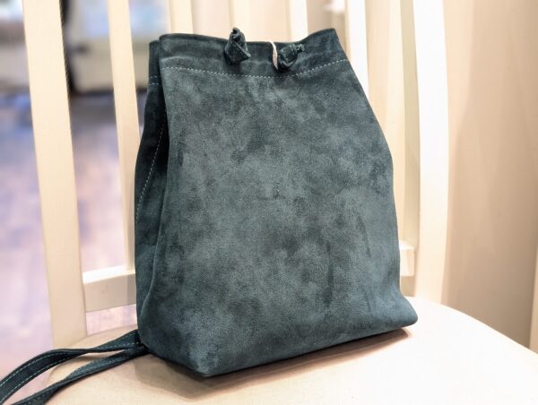 Teal Drawstring Bag by Heron Bags