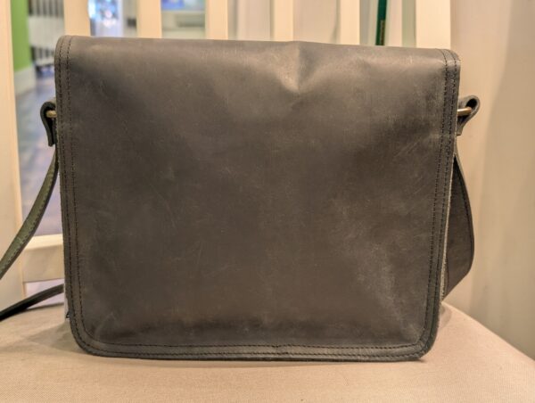 Black Crossbody Bag by Paper High Fair Trade - back