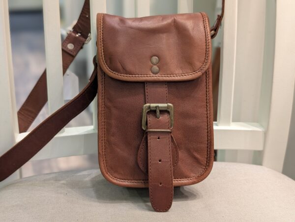 Mini Brown Crossbody Bag by Paper High Fair Trade