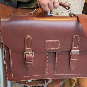 Burgundy Satchel by Michael James Leather