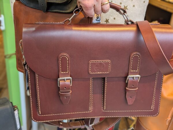 Burgundy Satchel by Michael James Leather