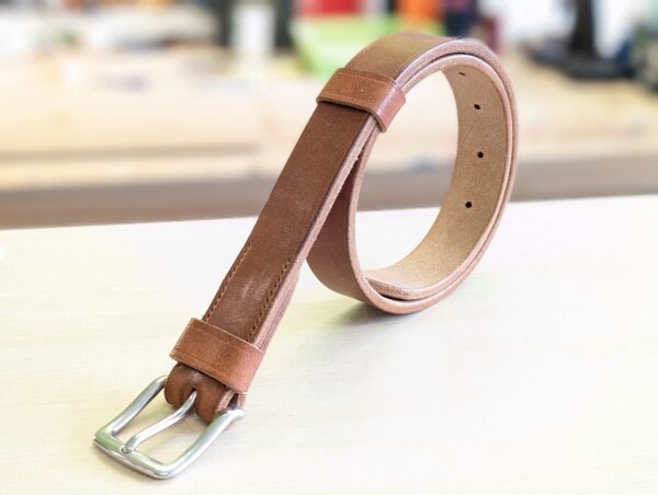 SALE Belt- Classic in Bakers Dark Tan - side