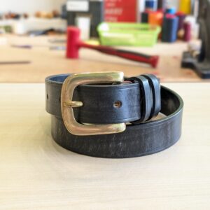 Belt - Classic in Sedgwick Black Leather and Rose