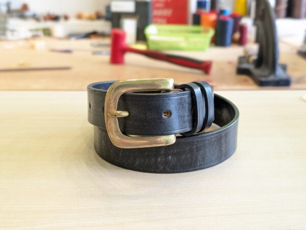 Belt - Classic in Sedgwick Black Leather and Rose