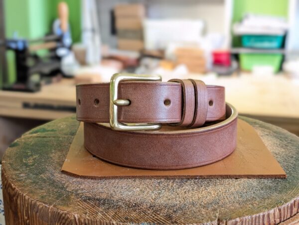 Belt - Classic in Devon Dark Tan Leather