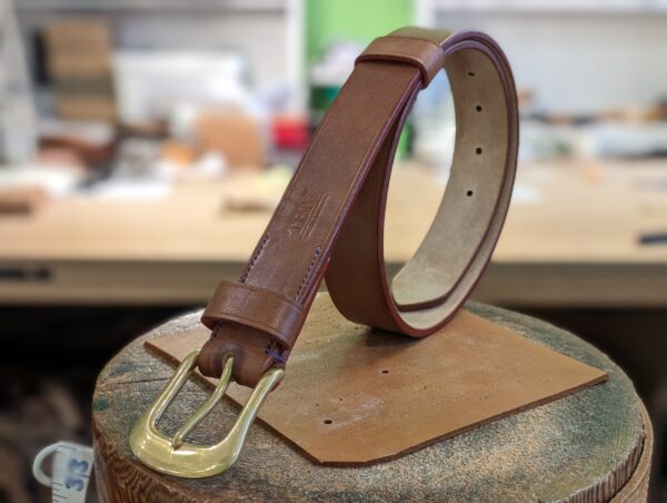 Belt - Devon Dark Tan with Orange and Purple Trims