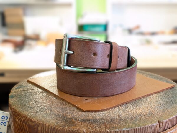 Belt - Devon Dark Tan with Black