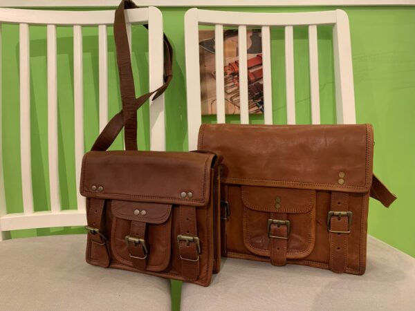 Small and Medium Satchel by Paper High side by side