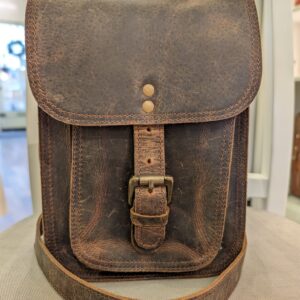 Portrait Crossbody Bag in Brown Buffalo Leather by Paper High